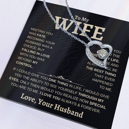 To My Wife | Meeting You Was Fate | Forever Love Necklace - Elliotrose Gifts