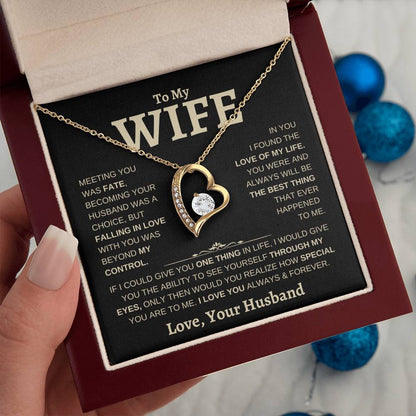 To My Wife | Meeting You Was Fate | Forever Love Necklace - Elliotrose Gifts