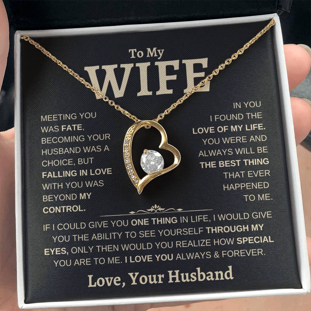 To My Wife | Meeting You Was Fate | Forever Love Necklace - Elliotrose Gifts