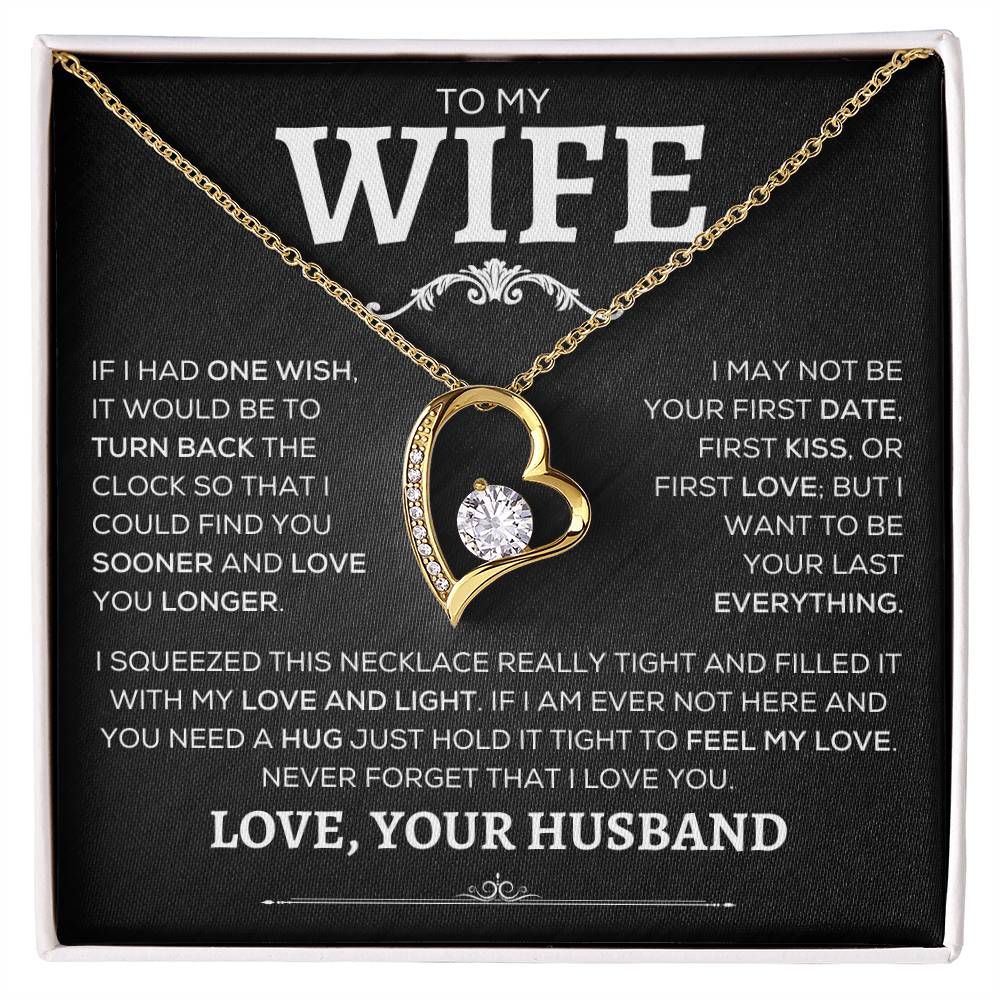 To My Wife | Never Forget | Forever Love Necklace - Elliotrose Gifts