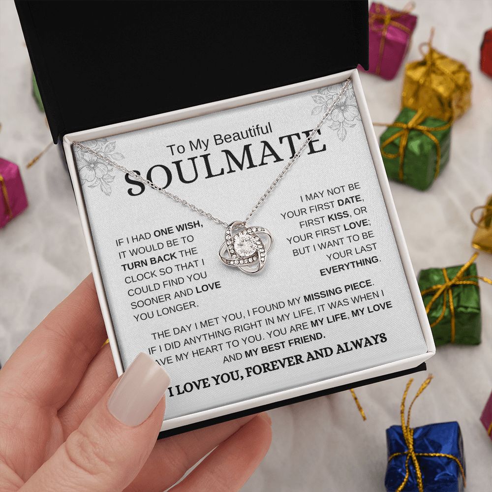 [ALMOST SOLD OUT] Beautiful Soulmate | Love You | Love Knot Necklace - Elliotrose Gifts