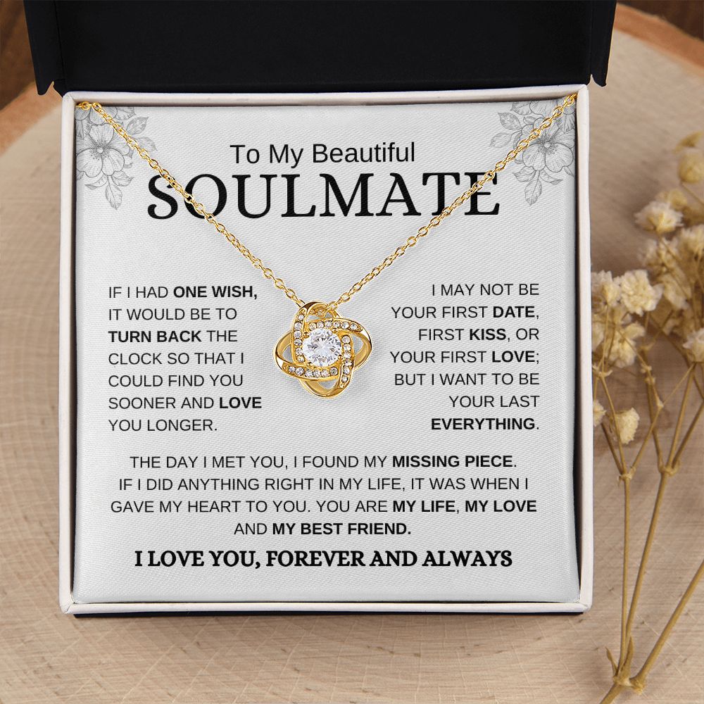 [ALMOST SOLD OUT] Beautiful Soulmate | Love You | Love Knot Necklace - Elliotrose Gifts