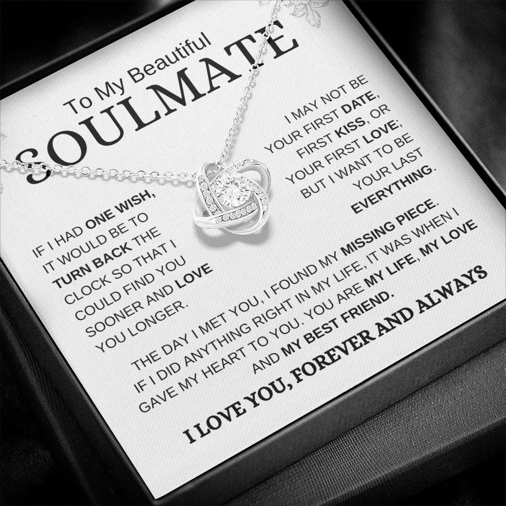 [ALMOST SOLD OUT] Beautiful Soulmate | Love You | Love Knot Necklace - Elliotrose Gifts