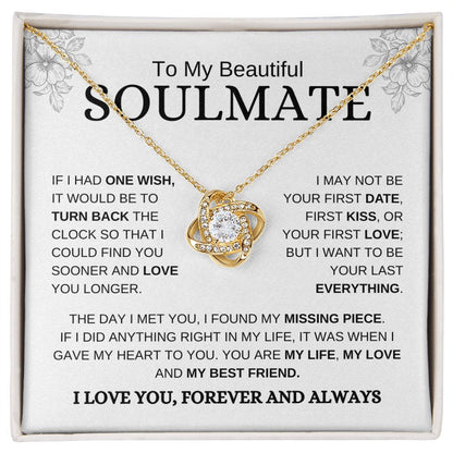 [ALMOST SOLD OUT] Beautiful Soulmate | Love You | Love Knot Necklace - Elliotrose Gifts