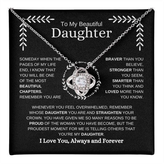 Beautiful Daughter | Someday | Love Knot Necklace - Elliotrose Gifts