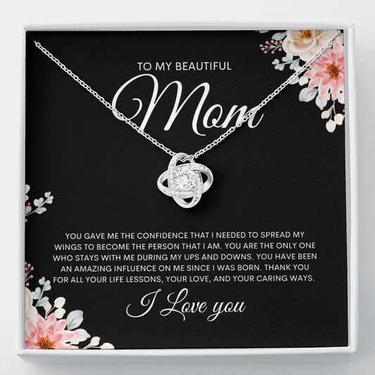 Beautiful Mom | Confidence | Love Knot Necklace - Elliotrose Gifts