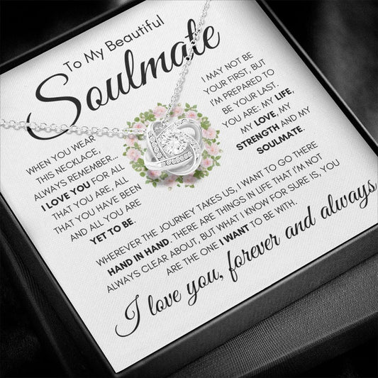 Beautiful Soulmate | I Love You | Love Knot Necklace - Elliotrose Gifts