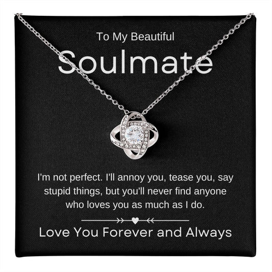 Beautiful Soulmate | Love You Forever | Love Knot Necklace - Elliotrose Gifts