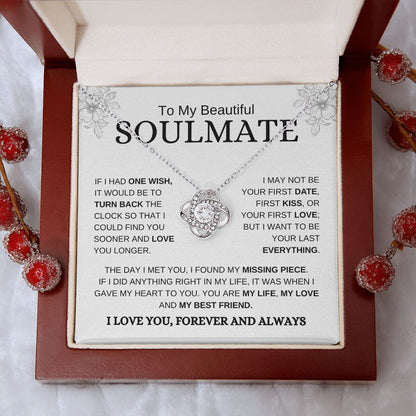 Beautiful Soulmate | Love You | Love Knot Necklace - Elliotrose Gifts