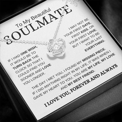 Beautiful Soulmate | Love You | Love Knot Necklace - Elliotrose Gifts