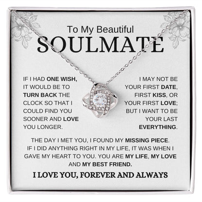 Beautiful Soulmate | Love You | Love Knot Necklace - Elliotrose Gifts