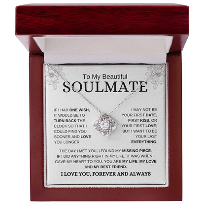 Beautiful Soulmate | Love You | Love Knot Necklace - Elliotrose Gifts