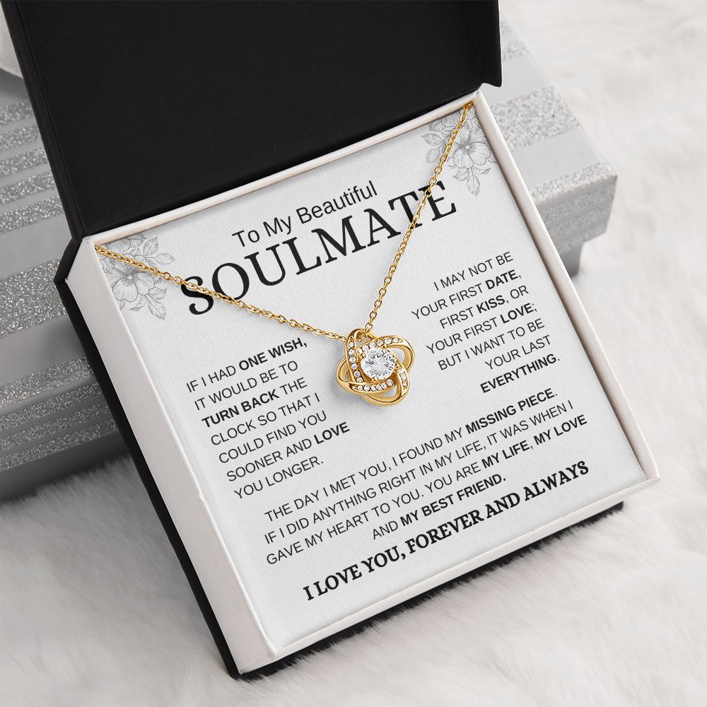 Beautiful Soulmate | Love You | Love Knot Necklace - Elliotrose Gifts