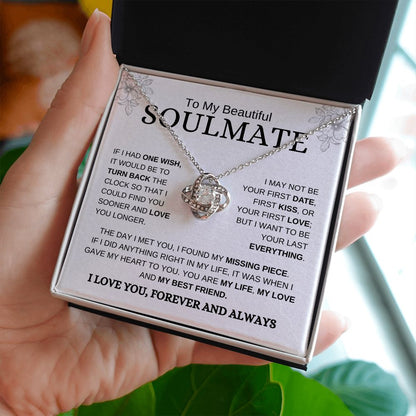 Beautiful Soulmate | Love You | Love Knot Necklace - Elliotrose Gifts