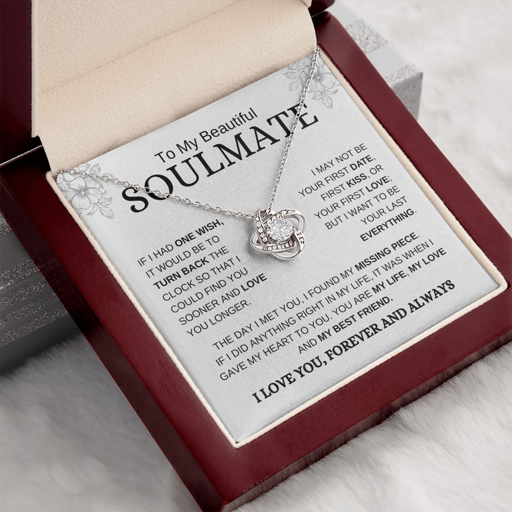 Beautiful Soulmate | Love You | Love Knot Necklace - Elliotrose Gifts