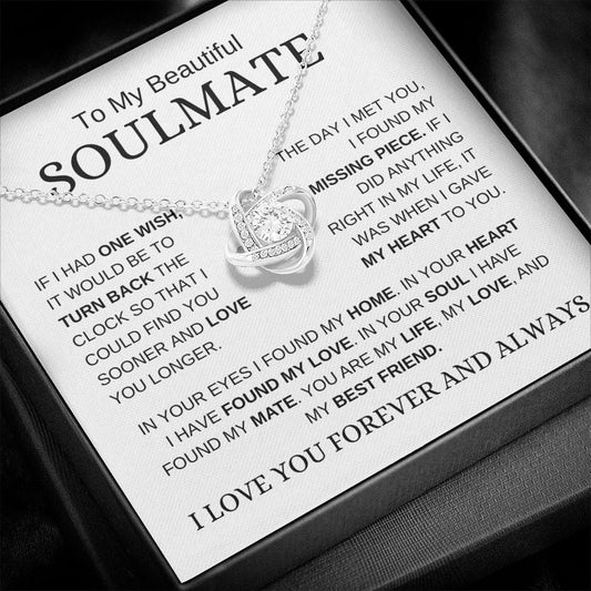 Beautiful Soulmate | My Heart | Love Knot Necklace - Elliotrose Gifts