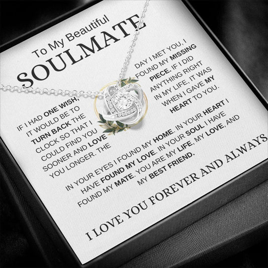 Beautiful Soulmate | My Heart | Love Knot Necklace - Elliotrose Gifts