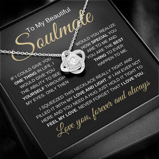 Beautiful Soulmate | One Thing In Life | Love Knot Necklace - Elliotrose Gifts