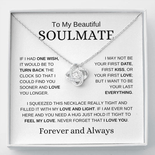 Beautiful Soulmate | One Wish | Love Knot Necklace - Elliotrose Gifts