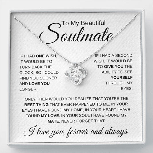 Beautiful Soulmate | One Wish | Love Knot Necklace - Elliotrose Gifts