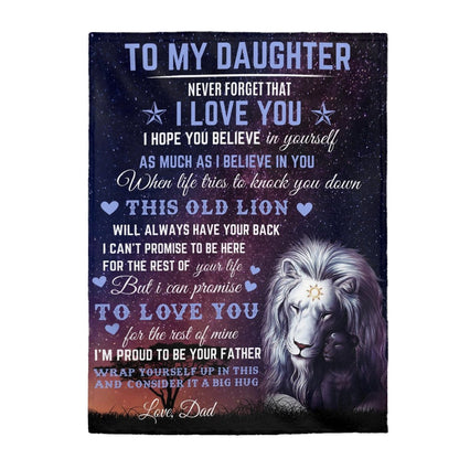 Daughter Lion Blanket - Elliotrose Gifts