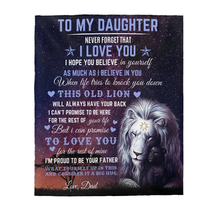 Daughter Lion Blanket - Elliotrose Gifts