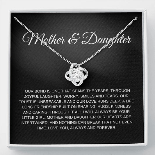 Mother and Daughter | Our Bond | Love Knot Necklace - Elliotrose Gifts