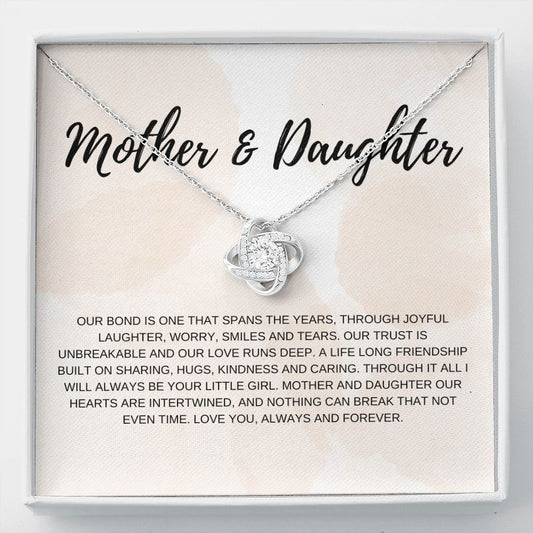 Mother and Daughter | Our Bond | Love Knot Necklace - Elliotrose Gifts