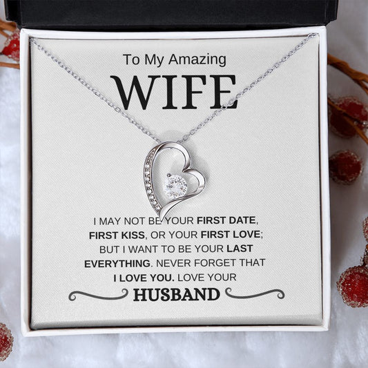 My Amazing Wife | First Kiss | Forever Love Necklace - Elliotrose Gifts