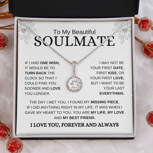 My Beautiful Soulmate | My Missing Piece | Eternal Hope Necklace - Elliotrose Gifts