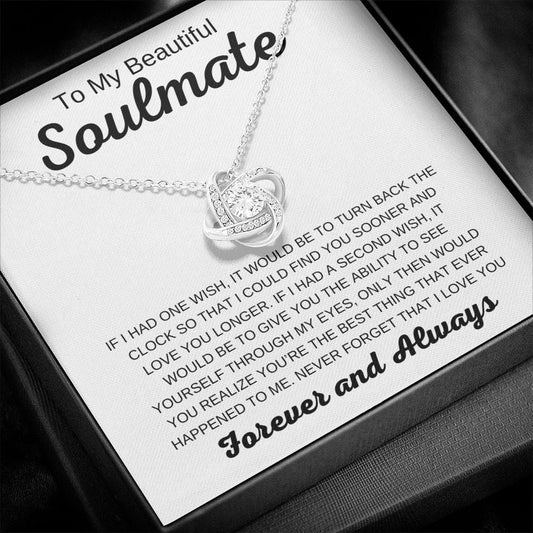 My Soulmate | If I Had One Wish | Love Knot Necklace - Elliotrose Gifts