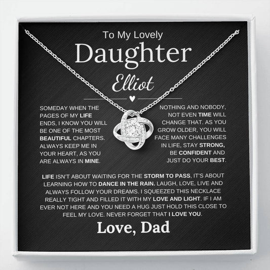 Personalized Necklace | Most Beautiful Chapters | Love Knot Necklace - Elliotrose Gifts