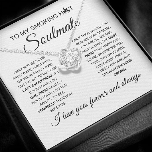 Smoking Hot Soulmate | Love You | Love Knot Necklace - Elliotrose Gifts