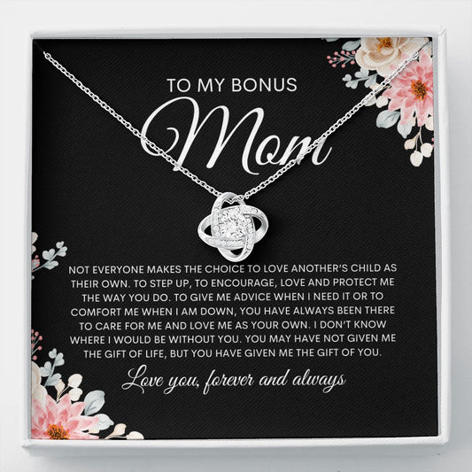 To My Bonus Mom | Gift of You | Love Knot Necklace - Elliotrose Gifts