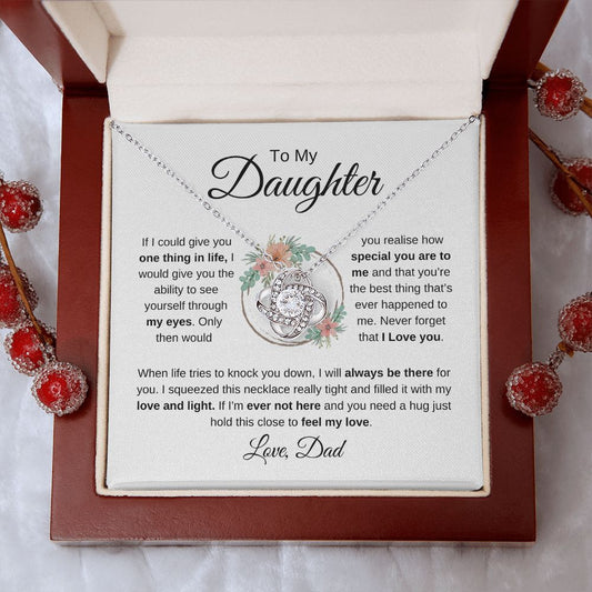 To My Daughter | One Thing | Love Knot Necklace - Elliotrose Gifts