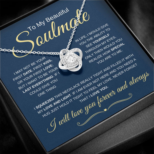 To My Soulmate | Forever and Always | Love knot Necklace - Elliotrose Gifts