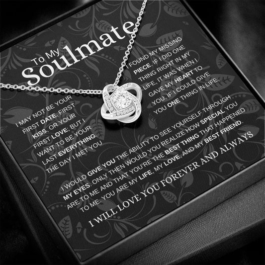 To My Soulmate | I Love You | Love Knot Necklace - Elliotrose Gifts