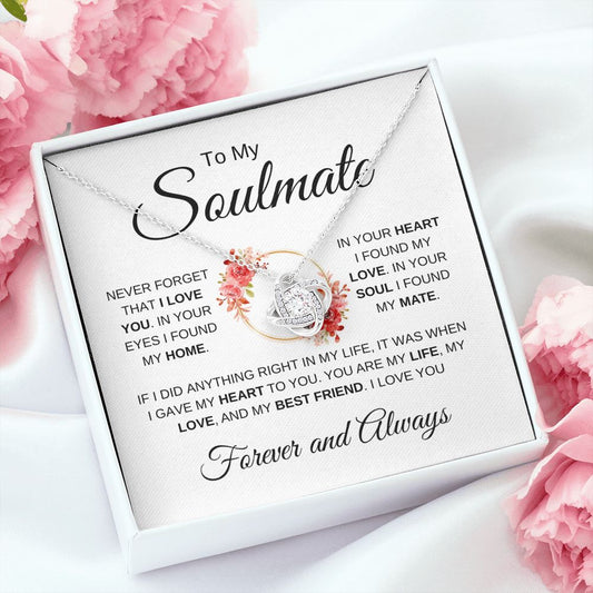 To My Soulmate | Love you | Love Knot Necklace - Elliotrose Gifts