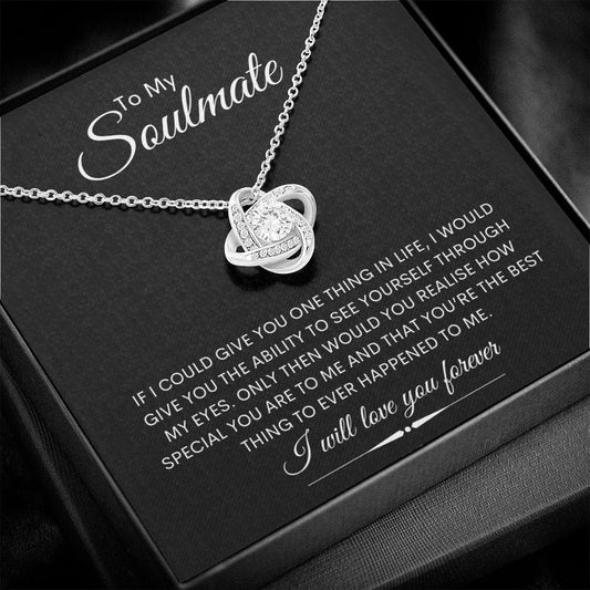 To My Soulmate | One Thing | Love Knot Necklace - Elliotrose Gifts