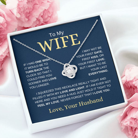 To My Wife | First Kiss | Love Knot Necklace - Elliotrose Gifts