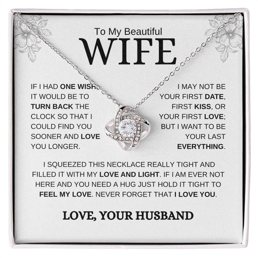 TO My Wife | Last Everything | Love Knot Necklace - Elliotrose Gifts