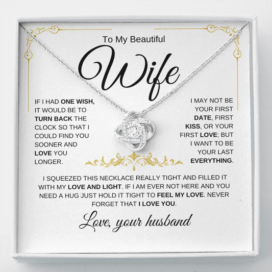 TO My Wife | Last Everything | Love Knot Necklace - Elliotrose Gifts