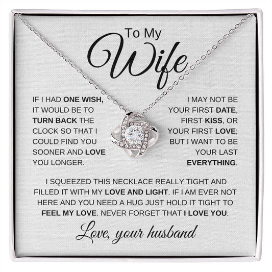 TO My Wife | Last Everything | Love Knot Necklace - Elliotrose Gifts