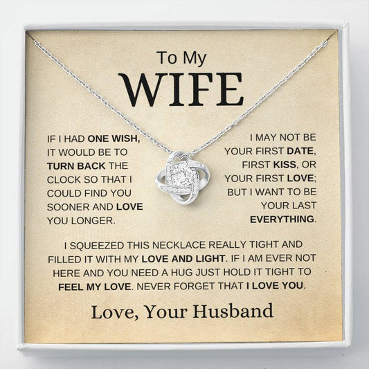 To My Wife | Love and Light | Love Knot Necklace - Elliotrose Gifts