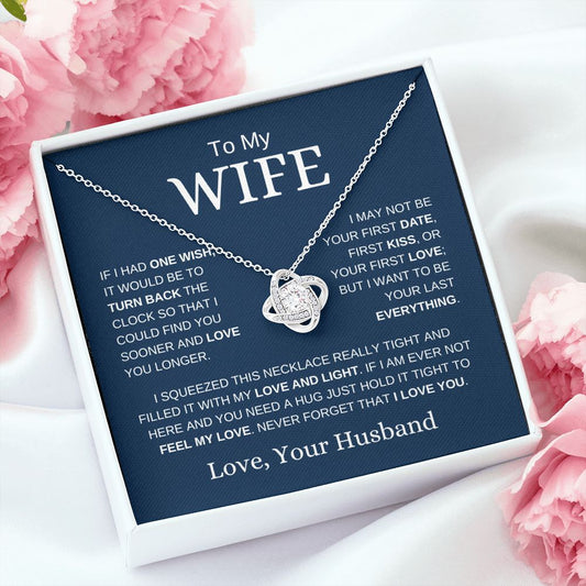 To My Wife | Love You Longer | Love Knot Necklace - Elliotrose Gifts