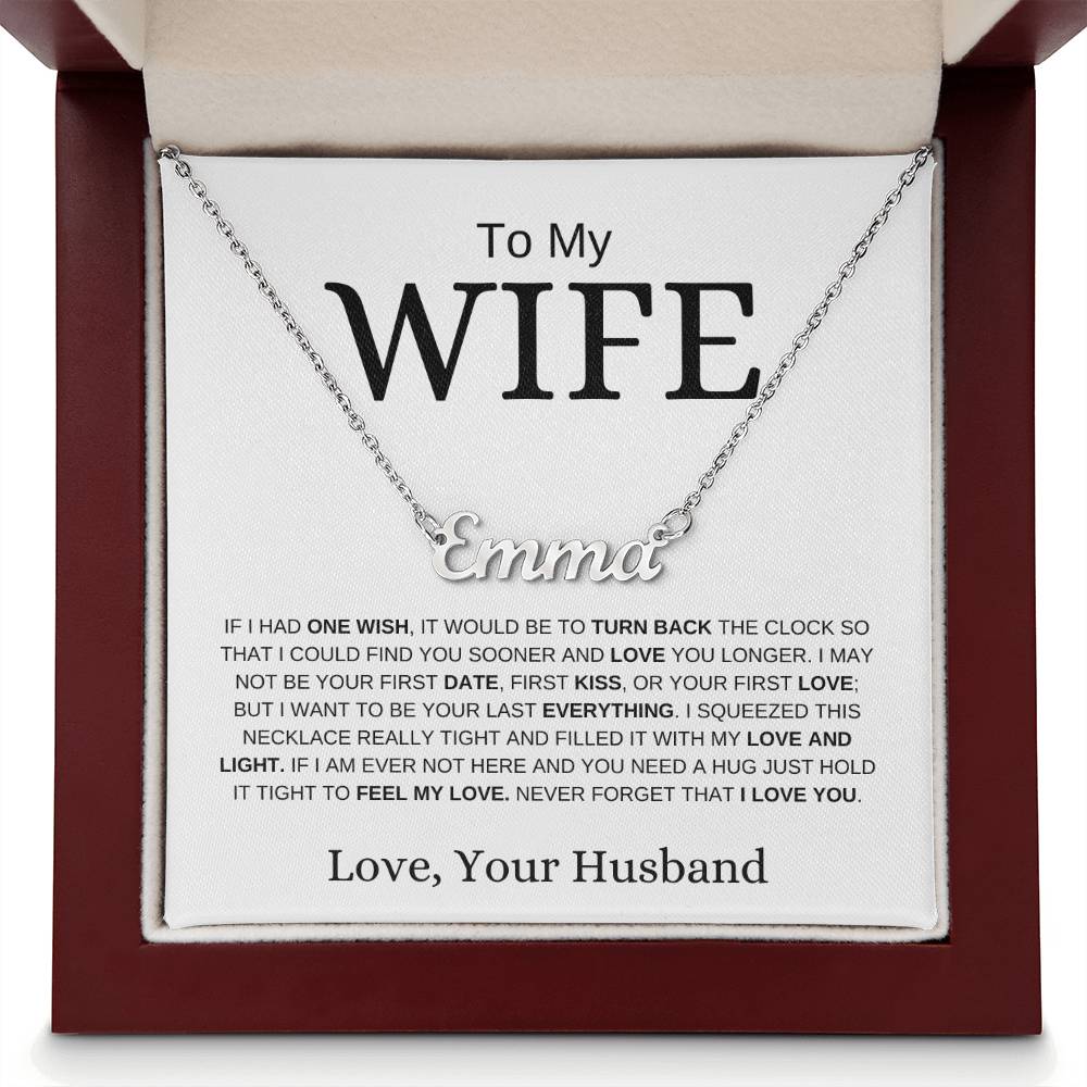 To My Wife | Never Forget That I Love You | Custom Named Necklace - Elliotrose Gifts