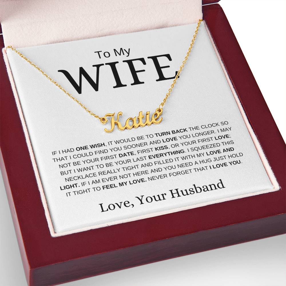 To My Wife | Never Forget That I Love You | Custom Named Necklace - Elliotrose Gifts