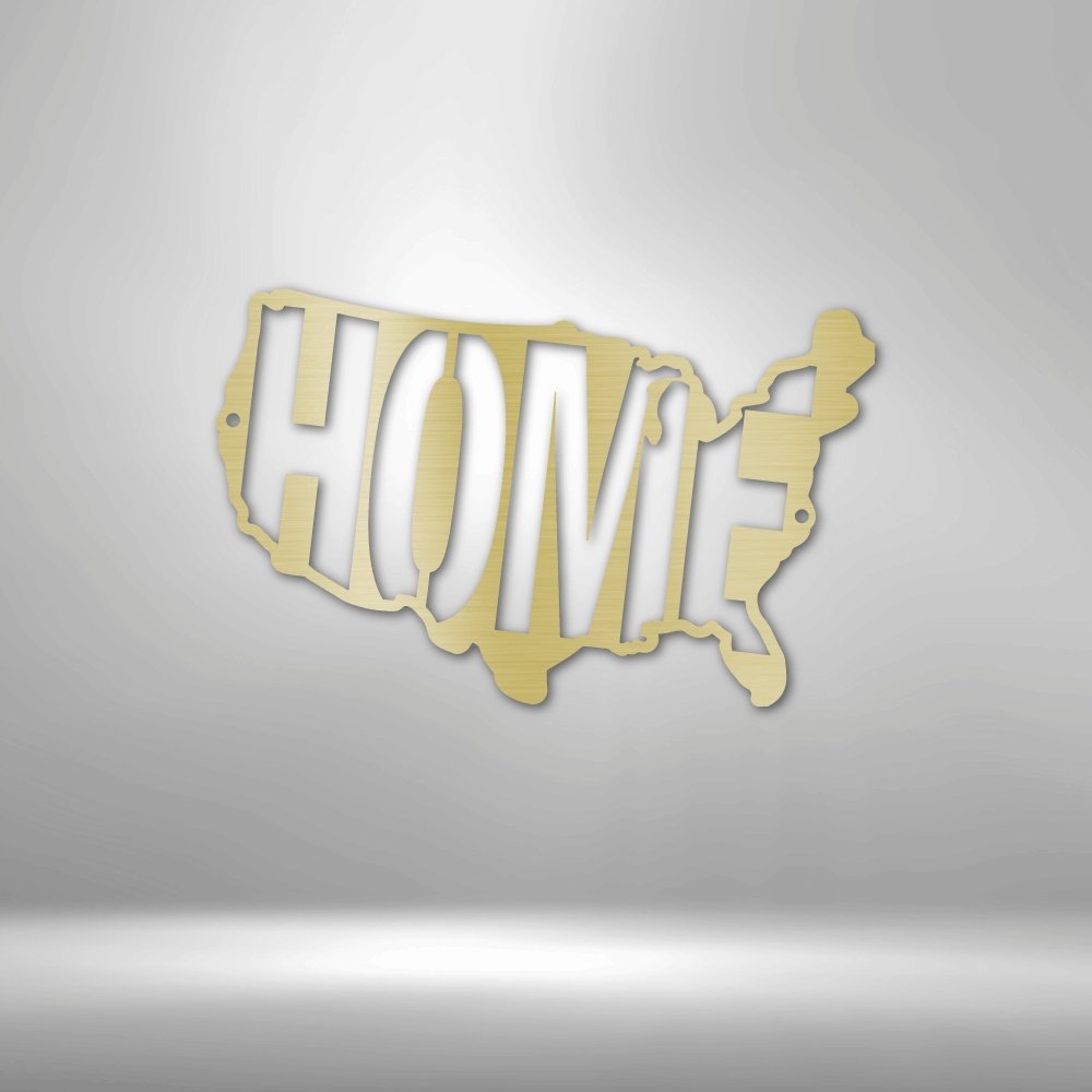 USA Home - Steel Sign - Elliotrose Gifts