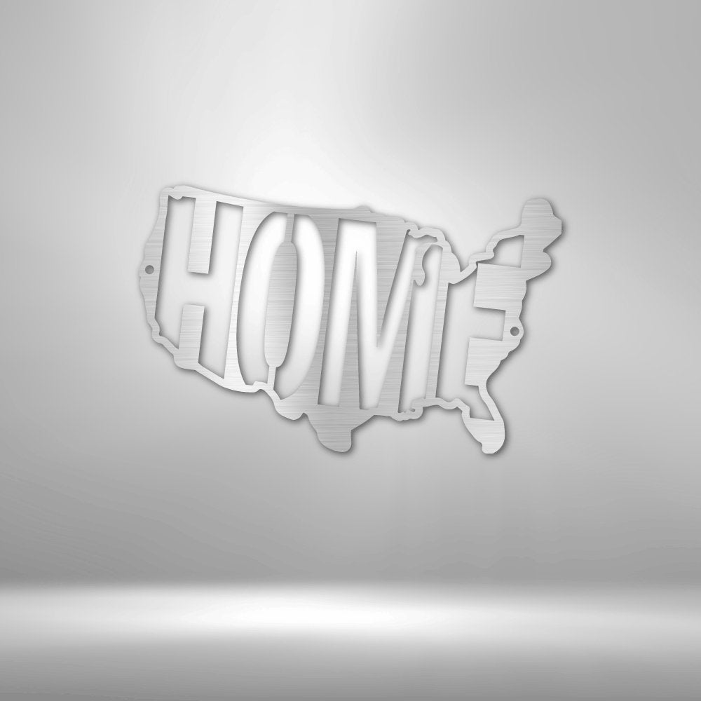 USA Home - Steel Sign - Elliotrose Gifts