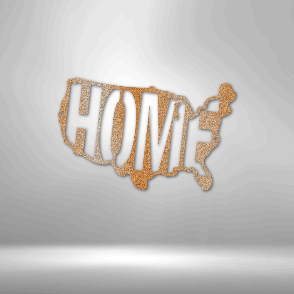 USA Home - Steel Sign - Elliotrose Gifts